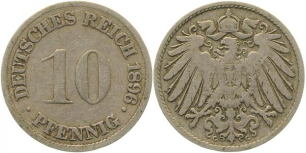 01396G~3.2 10 Pfennig  1896G ss- J 013  