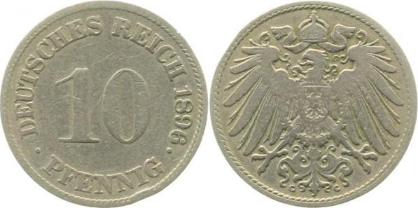 01396G~3.5 10 Pfennig  1896G s/ss J 013  