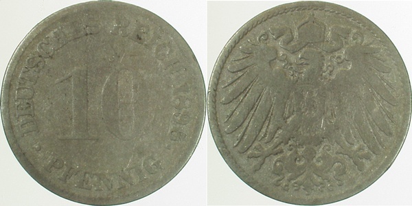 01396G~3.8 10 Pfennig  1896G s+ J 013  