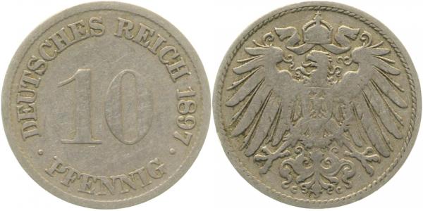 01397G~3.5 10 Pfennig  1897G s/ss J 013  