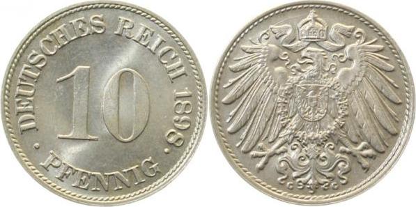 01398G~1.0 10 Pfennig  1898G stgl. J 013  
