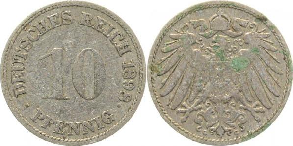 01398G~4.0 10 Pfennig  1898G s/ss J 013  