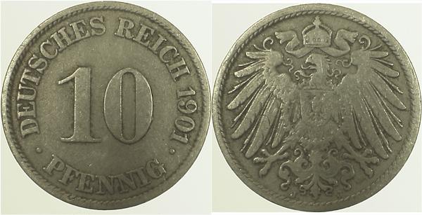 013n01J~3.2 10 Pfennig  1901J ss- J 013  