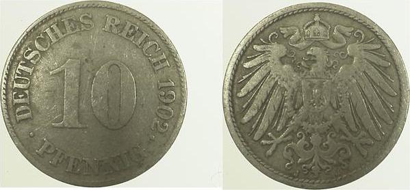 013n02J~3.0 10 Pfennig  1902J ss J 013  