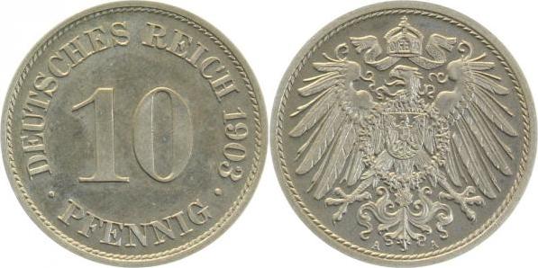 013n03A~0.0 10 Pfennig  1903A PP   !!!!! J 013  