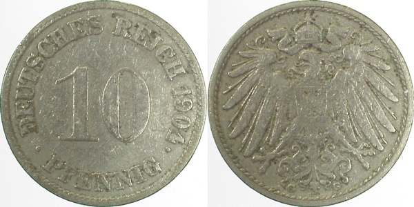 013n04G~3.0 10 Pfennig  1904G ss J 013  