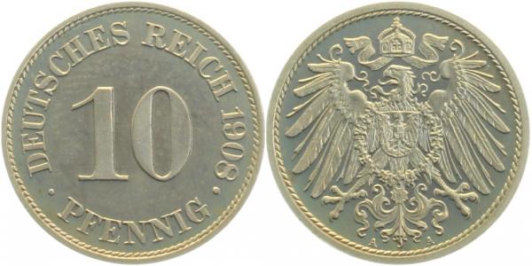 013n08A~0.0 10 Pfennig  1908A PP  RRR !!!! J 013  