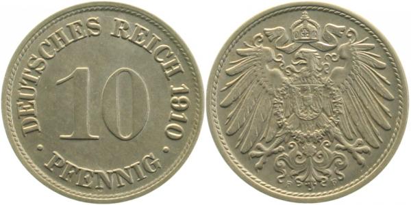 013n10F~1.2 10 Pfennig  1910F f.stgl.!! J 013  