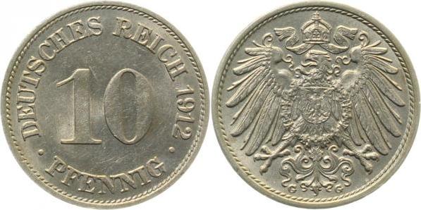 013n12G~1.5 10 Pfennig  1912G vz/st !! J 013  