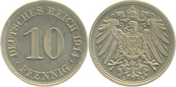 013n14E~0.0 10 Pfennig  1914E PP !!! J 013  