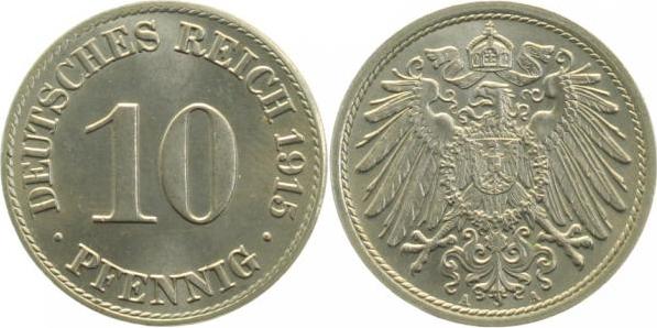 013n15A~1.2 10 Pfennig  1915A f.stgl J 013  