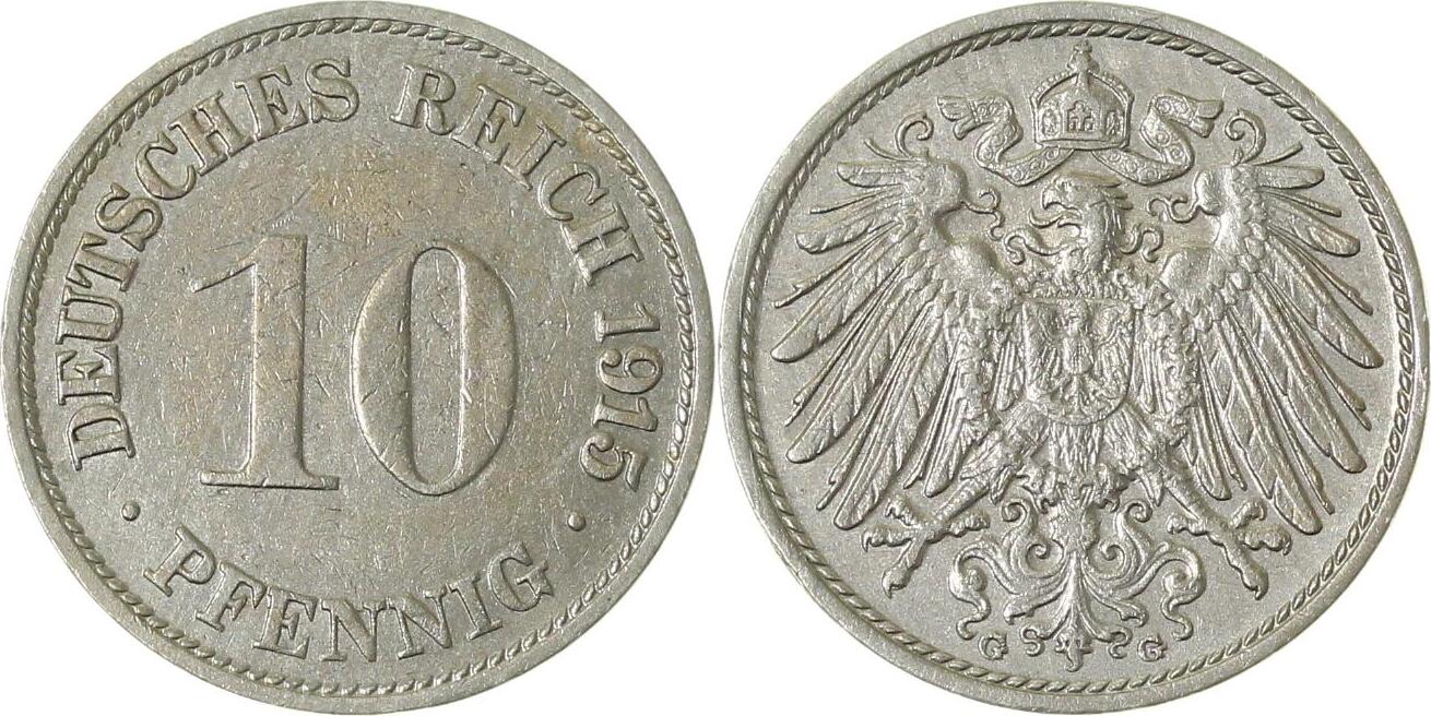 013n15G~2.2 10 Pfennig  1915G f.vz J 013  