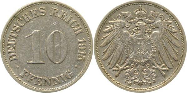 013n15G~2.5 10 Pfennig  1915G ss/vz J 013  