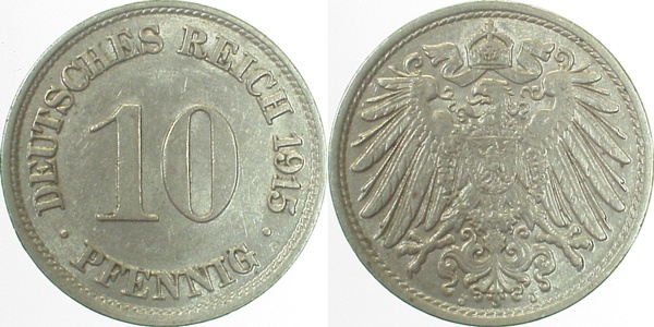 013n15J~2.2 10 Pfennig  1915J vz- J 013  