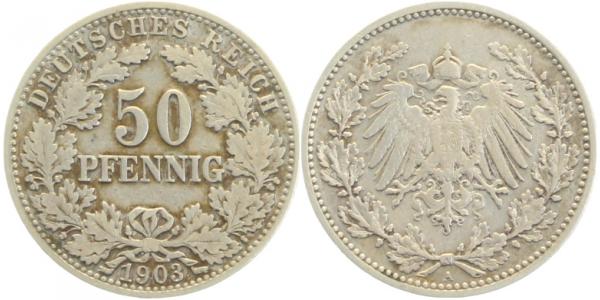 015n03A~3.2 50 Pfennig  1903A ss- J 015  