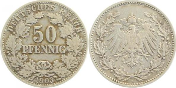 015n03A~3.2 50 Pfennig  1903A ss- J 015  