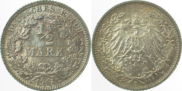 01615F~1.2b 0.5 Mark  1915F prfr./Patina J 016  