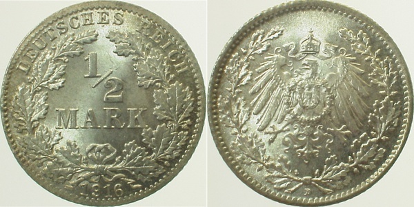 01616D~1.0 0.5 Mark  1916D stgl. J 016  
