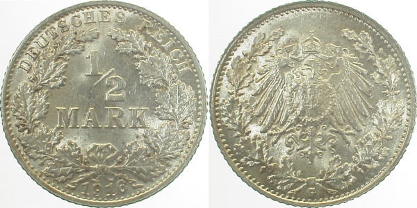 01616G~1.5 0.5 Mark  1916G vz/stgl, normale 6 J 016  