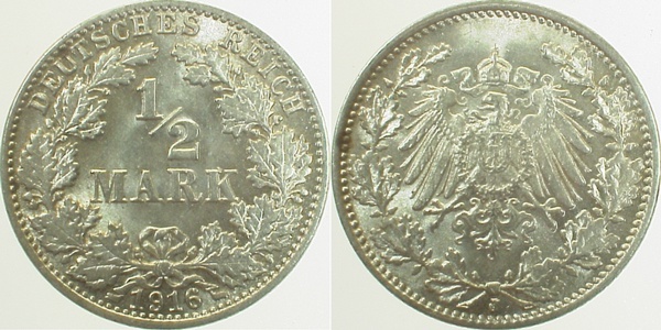 01616J~1.5b 0.5 Mark  1916J f.prfr. Mzz.dopp. J 016  