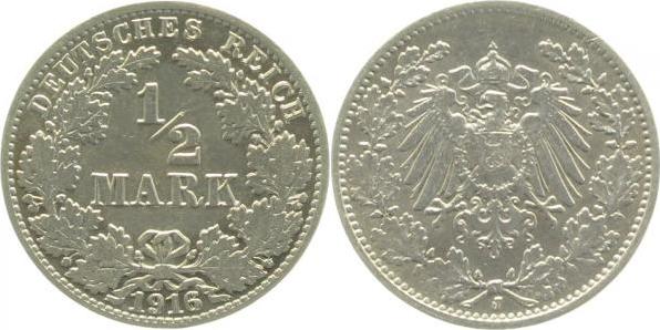 01616J~2.5V 0.5 Mark  1916J Mzz & Jsz. st. doppelt J 016  