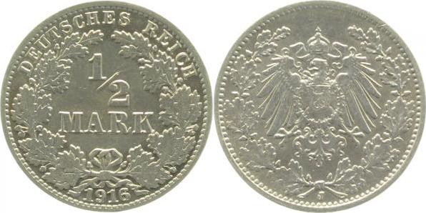 01616J~2.5V 0.5 Mark  1916J Mzz & Jsz. st. doppelt J 016  