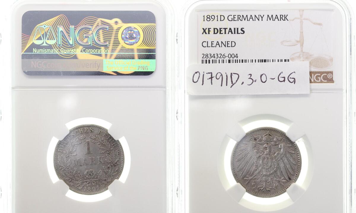 01791D~3.0-GG 1 Mark  1891D ss NGC XF Details  2834326-004 J 017  