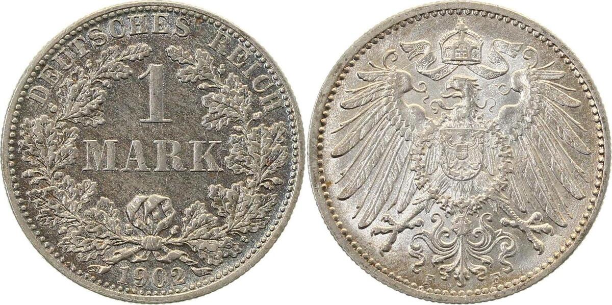 017n02F~1.4-GG 1 Mark  1902F vz/stgl/f.stgl, originalfarbe J 017  