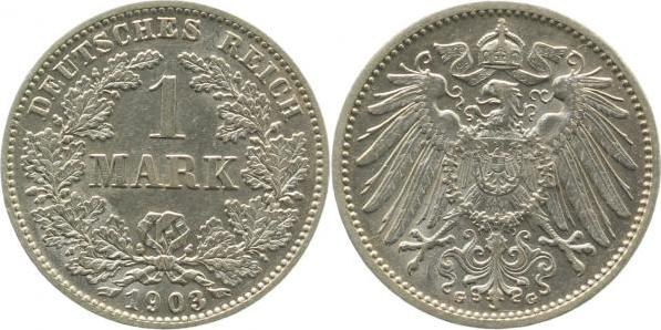 017n03G~2.5b 1 Mark  1903G ss/vz mit breitem G J 017  