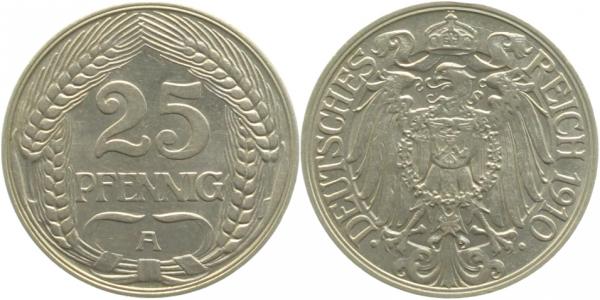 01810A~2.0 25 Pfennig  1910A vz J 018  