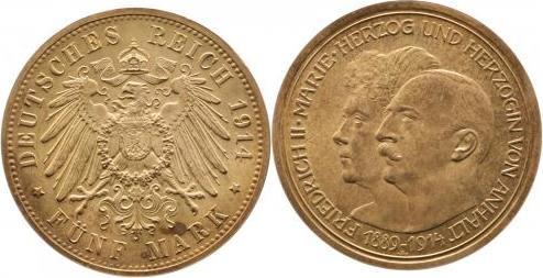 02514A~0.0b-GG   Friedrich II Anhalt  PP, herrliche leichte Patina J 025  