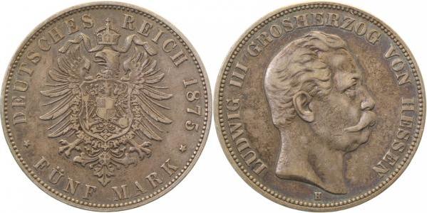 06775H~2.8-GG-PAT 5 M 1875H Ludw. v. Hessen SS+ Patina J 67  