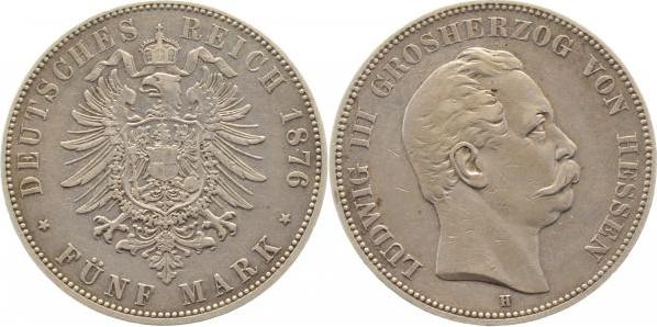 06776H~2.5-H 5 M 1876H Ludw.v.Hessen  ss/vz !!! J 67  