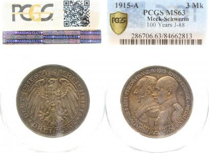 08815A~1.3-PAT-GG 3 M. Friedrich Fr.IV prfr/prfr MS63 Herrl. Patina!! J 088  