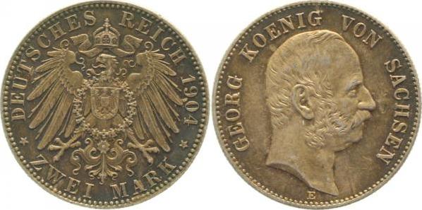 12904E~0.1-GG-PAT 2 Mark  Georg 1904E PP- Patina !!! J 129  