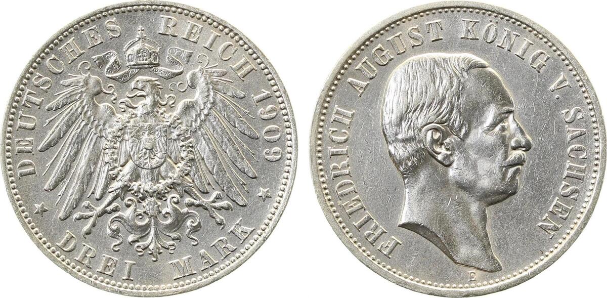 13509E~  Friedrich August III. 1909E f.vz J 135  