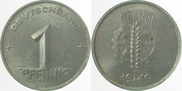 150149A~2.0 1 Pfennig  DDR 1949A vz J1501  