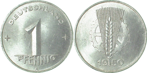 150150A~1.1 1 Pfennig  DDR 1950A bfr/st J1501  