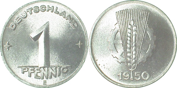 150150E~1.2 1 Pfennig  DDR 1950E bfr.matt J1501  