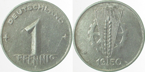 150150E~3.0 1 Pfennig  DDR 1950E ss J1501  