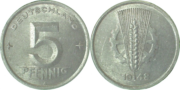150248A~1.2 5 Pfennig  DDR 1948A bfr. J1502  