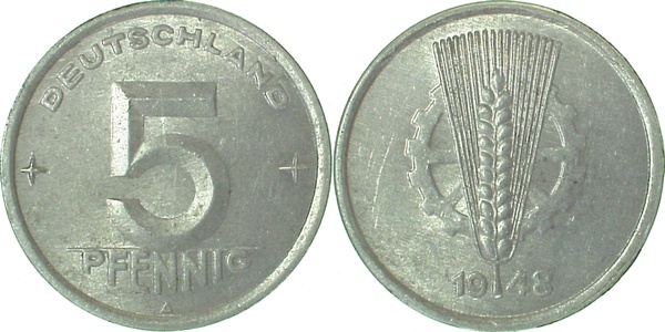 150248A~1.2 5 Pfennig  DDR 1948A bfr. J1502  