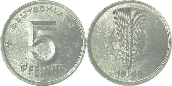 150249A~1.1 5 Pfennig  DDR 1949A bfr/st J1502  