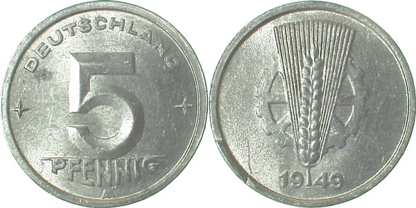 150249A~1.2 5 Pfennig  DDR 1949A bfr. J1502  