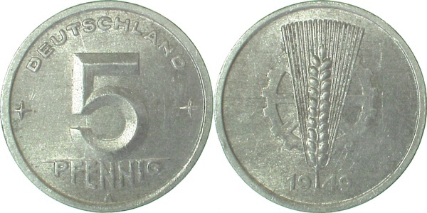 150249A~1.5 5 Pfennig  DDR 1949A vz/stgl. J1502  