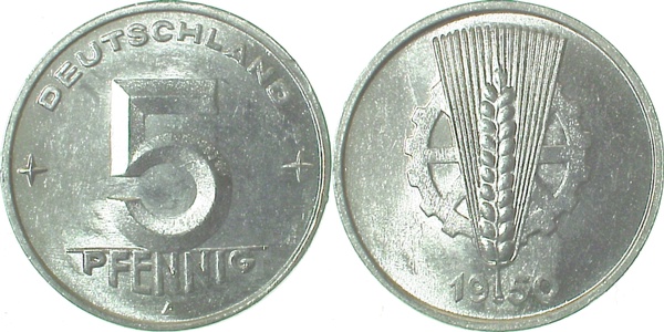 150250A~1.2 5 Pfennig  DDR 1950A bfr. J1502  