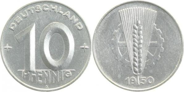 150350A~1.2 10 Pfennig  DDR 1950A bfr. J1503  