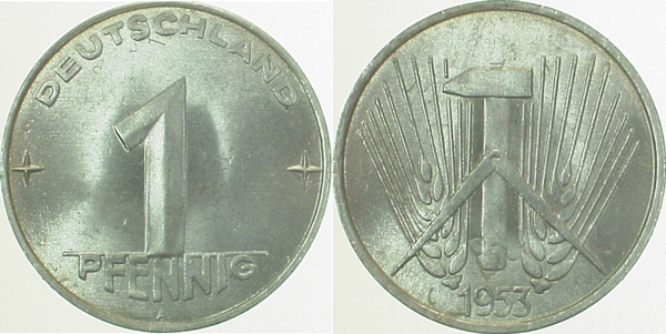 150553A~1.2 1 Pfennig  DDR 1953A bfr J1505  