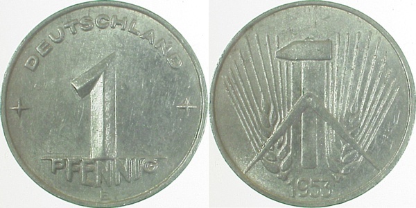 150553E~1.5 1 Pfennig  DDR 1953E vz/st J1505  