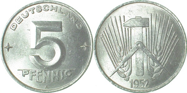 150652A~1.2 5 Pfennig  DDR 1952A bfr. J1506  